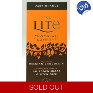 Lite Belgian Dark Orange Chocolate Bar No Added Sugar
